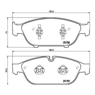 Фото автозапчасти тормозные колодки дисковые BREMBO P85127