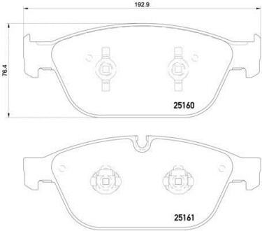 Фото автозапчасти тормозные колодки дисковые BREMBO P85128