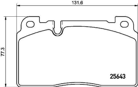 Фото автозапчастини комплект гальмівних колодок з 4 шт. дисків BREMBO P85133