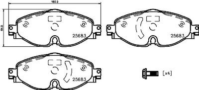 Фото автозапчасти гальмівні колодки CADDY ALLTRACK nadwo BREMBO P85147X