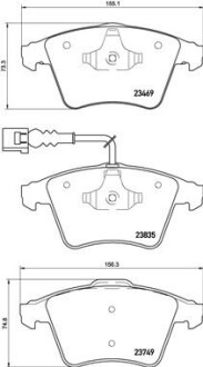 Фото автозапчасти гальмiвнi колодки к-кт. BREMBO P85 149