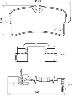 Комплект гальмівних колодок задній AUDI A4, A8 2.0-4.0 04.12- BREMBO P85 151 (фото 1)