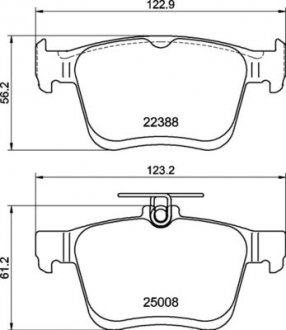 Фото автозапчасти klocki ham. tył VW T-ROC (A11, D11) 07/17-> BREMBO P85191