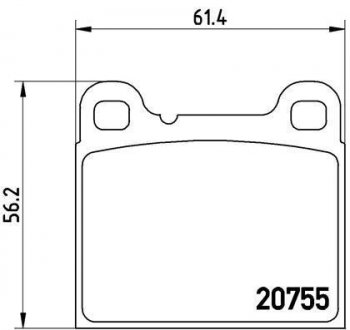 Тормозной диск задний L/R BMW 5 (E39) 2.0-4.4 09.95-05.04 BREMBO P86 002 (фото 1)