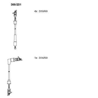 Фото автозапчастини дроти запалення, набір BREMI 300231