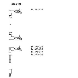 Фото автозапчастини комплект проводів SKODA Felicia "1,3 "94-02 BREMI 3A00152