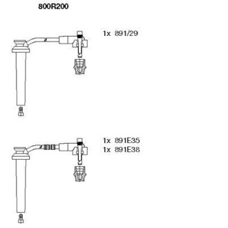 Фото автозапчасти комплект проводів FORD Mondeo "2,5-3,0(V6) "R "94-07 BREMI 800R200