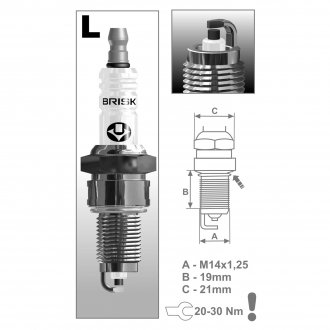 Фото автозапчасти свічки запалювання Super LOR15YC1 ВАЗ 2108-10 8V 1,1 мм (к-т) BRISK 1290