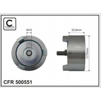 Паразитный ролик поликлинового ременя DAF CF, XF106 MX-13303/MX-13340/MX-13375 10.12 (1887206) CAFFARO CFR 500551 (фото 1)