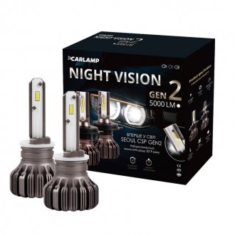 Світлодіодні автолампи H27/2 Led Night Vision Gen2 Led для авто 5500 K 5000 Lm Carlamp NVGH27/2