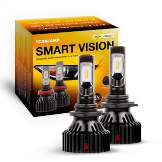 Світлодіодні автолампи HB4 Smart Vision Led для авто 8000 Lm 4000 K Carlamp SM9006Y