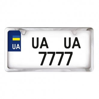 Рамка для номерного знаку нержавіюча сталь хром USA TYPE Car Life CarLife NH460 (фото 1)