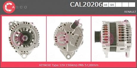 Фото автозапчасти генератор CASCO CAL20206AS