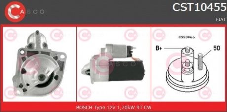 Фото автозапчасти стартер 12V 1.7KW CASCO CST10455AS