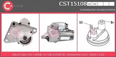Фото автозапчасти стартер CASCO CST15108AS