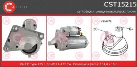 Фото автозапчасти стартер CASCO CST15215GS