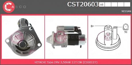 Фото автозапчастини стартер CASCO CST20603AS