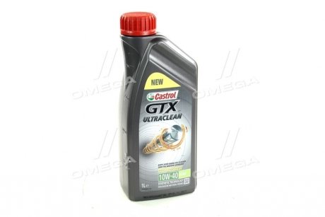 Масло моторное. GTX ULTRA CLEAN 10W-40 A3/B4 (Канистра 1л) CASTROL 15A4DE (фото 1)