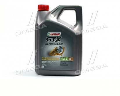 Фото автозапчастини моторна олива GTX ULTRACLEAN / 10W40 / 4л. /(ACEA A3/B4) CASTROL 15F123