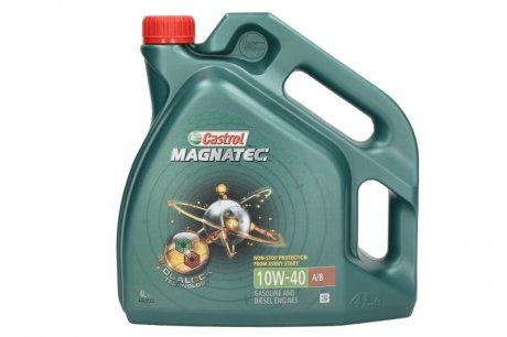 Фото автозапчасти моторное масло MAGNATEC (4 л) SAE 10W40 ;API SN; АСЕА А3; В3; В4 CASTROL MAGNATEC 10W40 A/B 4L