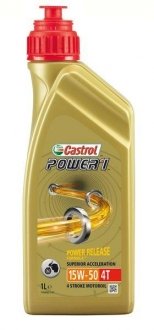 Фото автозапчасти масло для 4-тактных двигателей Power 1 (1L+) SAE 15W50 API SN, JASO MA-2 CASTROL POWER 1 15W50 1L