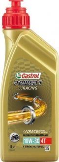 Фото автозапчасти масло для 4-тактных двигателей Power 1 Racing (1L+) SAE 10W30 API SN, JASO MA-2 CASTROL POWER 1 RACING 10W30 1L