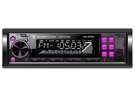 Фото автозапчасти бездисковий MP3/SD/USB/FM програвач Bluetooth Celsior CELSIOR CSW-2304MS