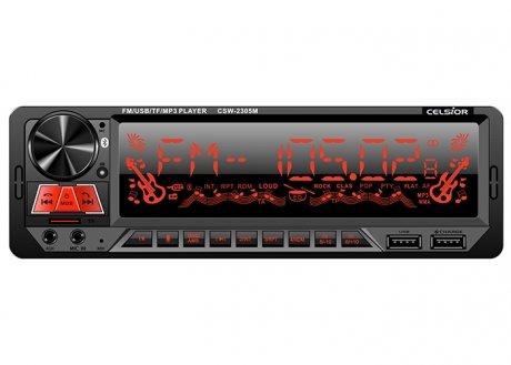 Фото автозапчасти бездисковий MP3/SD/USB/FM програвач Bluetooth Celsior CELSIOR CSW-2305M