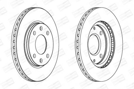 Фото автозапчасти peugeot диск гальмівний передній 206 98- (247*20,5) CHAMPION 561409