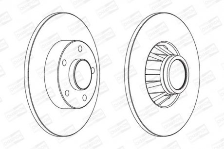 Фото автозапчастини гальмівний диск задній Opel Vivaro / Renaul Trafic / Nissan Primastar CHAMPION 562211CH1