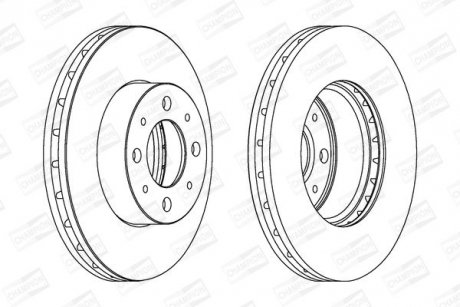 Фото автозапчасти fiat диск гальмівний передн.500 07-,panda 04-,ford ka 08- CHAMPION 562296