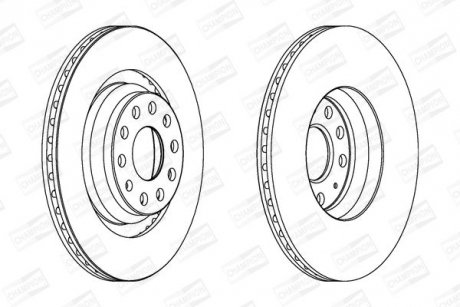 Фото автозапчасти vw диск гальмівний задн. audi a3golf vi,vii,passat,skoda superb ii 05- CHAMPION 562432