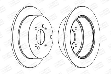 Фото автозапчасти диск гальмівний CHAMPION 562551CH-1