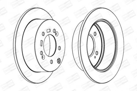 Фото автозапчастини диск гальмівний CHAMPION 562686