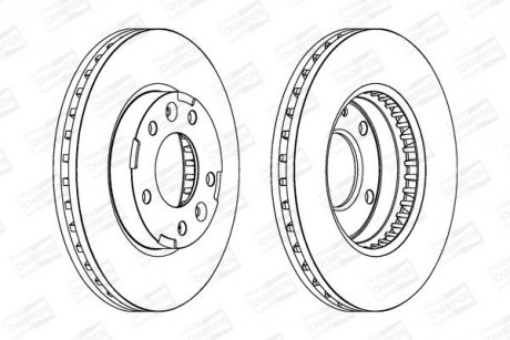 Фото автозапчастини гальмівний диск CHAMPION 563039