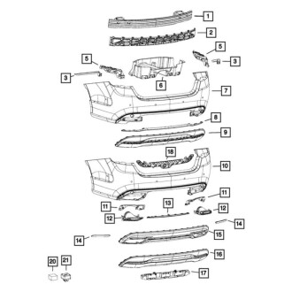 Фото автозапчасти бампер задний CHRYSLER 1UW74TZZAE