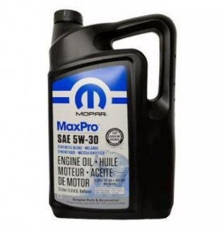 Фото автозапчастини масло моторне синтетичне Mopar ' MAXPRO SAE 5W-30 SP/GF-6A', 5л CHRYSLER 68518205AA