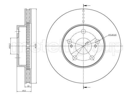 Фото автозапчастини toyota диск гальмів.передн.prius 03- CIFAM 800-1062C