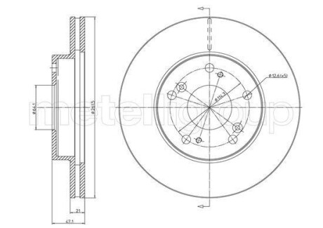 Фото автозапчастини диск гальмівний HONDA CIVIC 01- 05- CIFAM 800-1082C