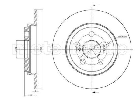 Фото автозапчасти toyota гальмівний диск urban cruiser 1.4 d-4d 09-14 CIFAM 800-1309C