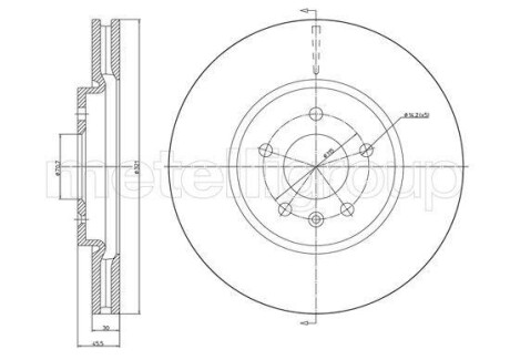 Фото автозапчасти opel гальмівний диск передній astra j 1.3-2.0 09-, cascada 1.4-2.0 13-, zafira tourer c 1.4-2.0 11- CIFAM 800-1436C