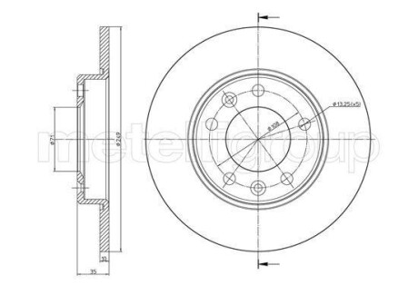 Фото автозапчасти peugeot диск гальм. задн. 308 13- CIFAM 800-1509C