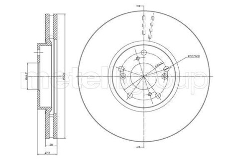 Фото автозапчасти honda диск гальм. передній accord 03- CIFAM 800-1686C