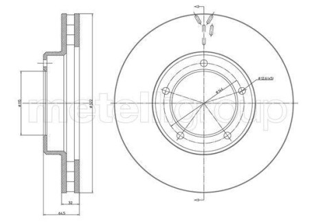 Фото автозапчасти toyota диск гальм. передн. land cruiser 90- CIFAM 800-1712C