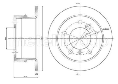 Фото автозапчасти vw тормозной диск задн. lt28-46 db sprinter CIFAM 800-491