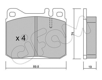 Фото автозапчасти vw тормозн.колодки передн.lt28-55 75- CIFAM 822-011-2