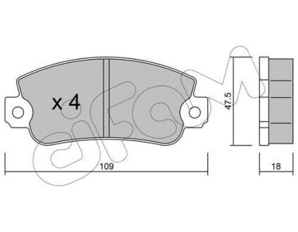 Фото автозапчасти fiat колодки тормозные передние panda 82-,regata 83-,uno CIFAM 822-033-0