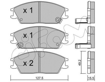 Фото автозапчасти hyundai тормозн.колодки передн.accent 94-,getz 02-,pony 89- CIFAM 822-081-1