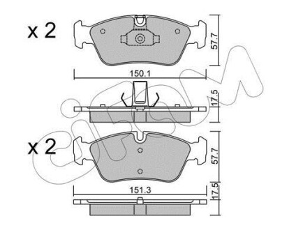 Фото автозапчасти bmw колодки тормозные передние e36,46 316-325 98- CIFAM 822-260-0