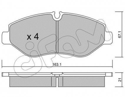 Комплект тормозных колодок, дисковый тормоз CIFAM 822-671-0 (фото 1)
